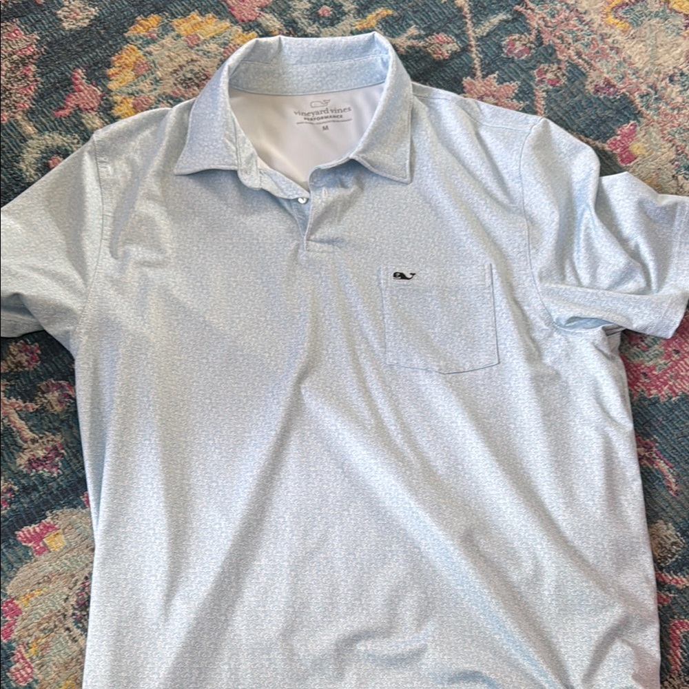 Vineyard Vines Men's Light Blue Polo Shirt